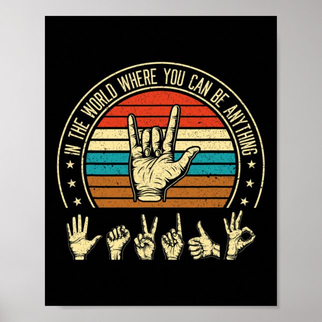 Affiche Un monde où l'on peut être Sourd Sensibilisation S (Devant)