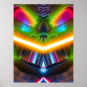 Affiche Un monde robotique qui vous respire dans le cou