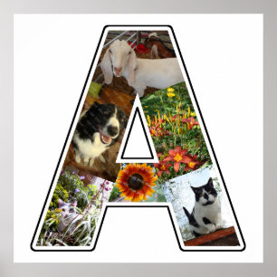 Affiche Un Monogramme Créez Votre Propre Collage Photo Per