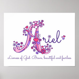 Affiche Un monogramme d'art Les filles d'Ariel appellent u