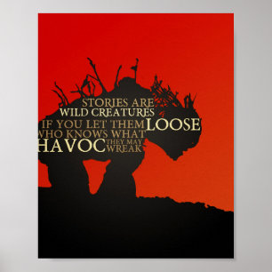 Affiche Un monstre appelle les histoires sont des créature