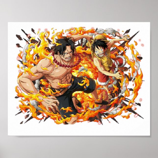 Affiche Un morceau d'as et de luffy (Devant)