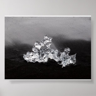 Affiche Un morceau de glace sur la plage de Diamond