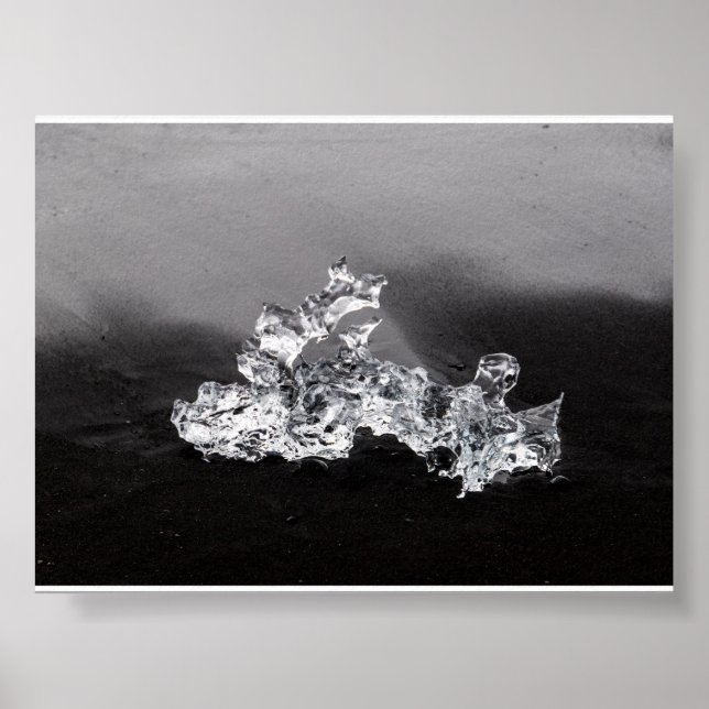 Affiche Un morceau de glace sur la plage de Diamond (Devant)