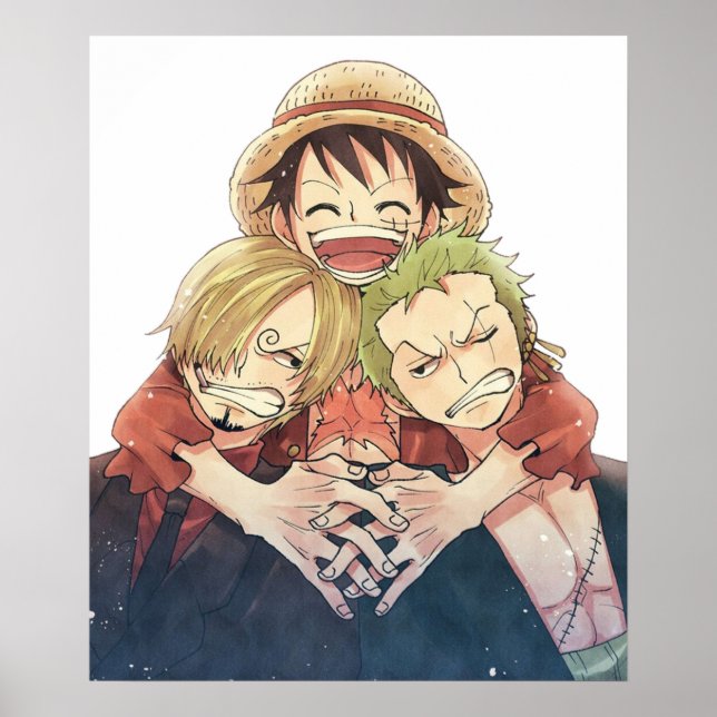 Affiche Un morceau Luffy Zoro et Sanji (Devant)