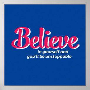 Affiche Un Mot Qui Dit Croire Citation Inspirationnelle