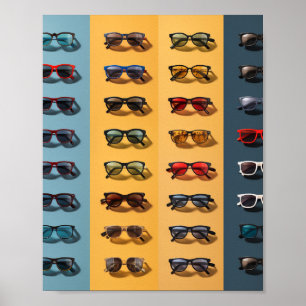 Affiche Un motif de lunettes de soleil,