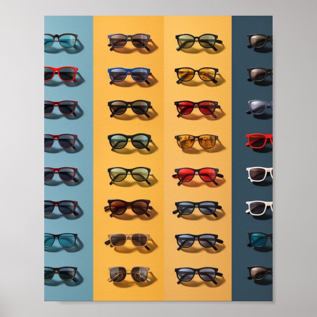 Affiche Un motif de lunettes de soleil,  (Devant)