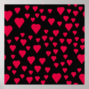 Affiche Un motif simple et transparent. Valentines jour ap