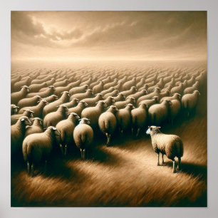 Affiche Un mouton Jésus Feuille le 99 Pour l'art chrétien