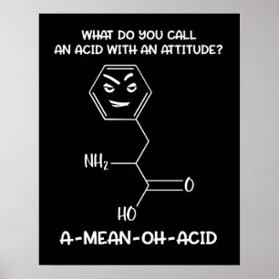Affiche Un-Moyen-Oh-Acide acide d'attitude de la Science