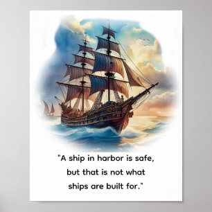 Affiche "Un navire dans le port est en sécurité,