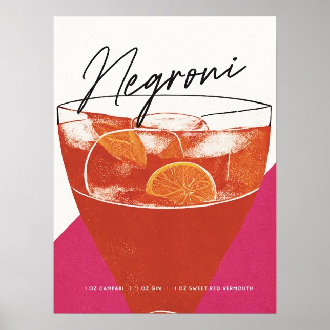 Affiche Un Negroni classique : un cocktail à retenir de l' (Devant)