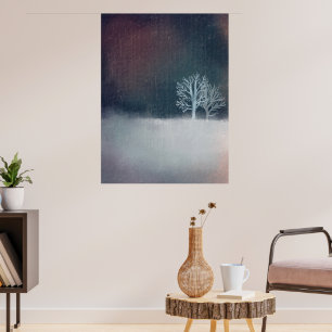 Affiche Un Neige Blanc D'Hiver