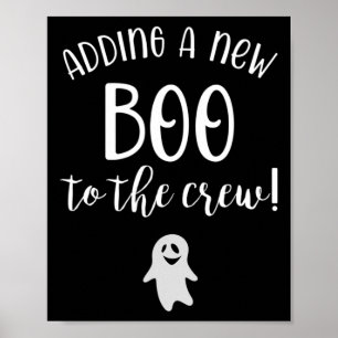 Affiche Un nouveau boo pour l'équipage Halloween Grossesse