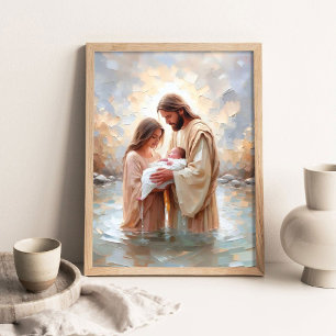 Affiche Un nouveau croyant, Art chrétien, Jésus avec une f