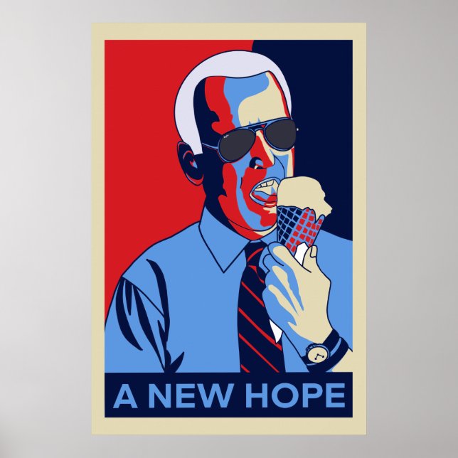 Affiche Un nouvel espoir Joe Biden Illustration de crème g (Devant)