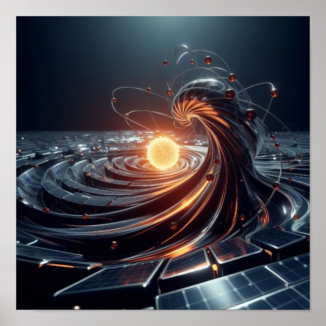 Affiche Un noyau lumineux dans l'espace virtuel (Devant)