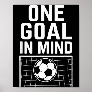 Affiche Un objectif en tête - Thème de football & motivati