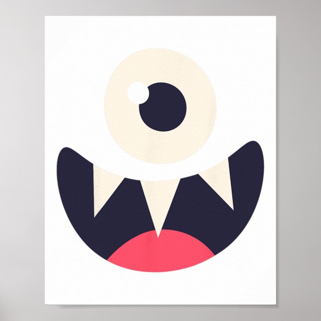 Affiche Un Oeil Monster Idées Costume Facile Halloween Gra (Devant)