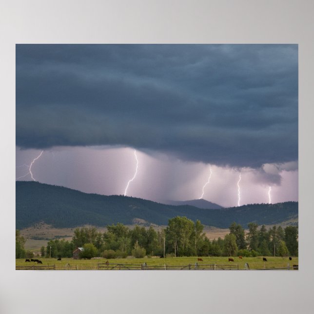 Affiche Un orage a produit la foudre dans le Jocko (Devant)