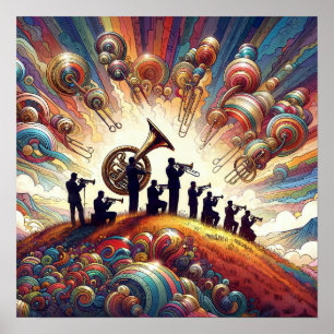 Affiche Un orchestre de cuivres