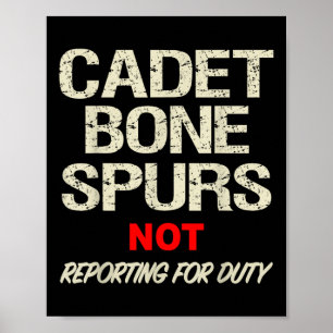 Affiche Un os de cadet pousse une chemise drôle militairem