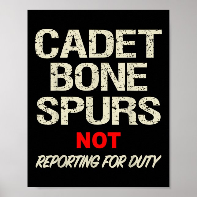 Affiche Un os de cadet pousse une chemise drôle militairem (Devant)