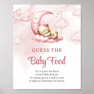 Affiche Un ours en peluche mignon qui dort Guess The Baby 