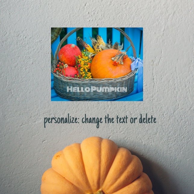 Affiche Un panier de vacances avec citrouilles (Créateur téléchargé)