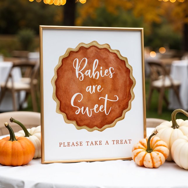 Affiche Un panneau Bébés Sont Mignons pour la fête prénata (Créateur téléchargé)