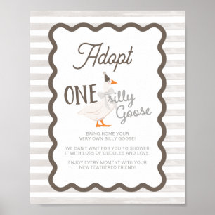 Affiche Un panneau d'adoption d'une oie idiote