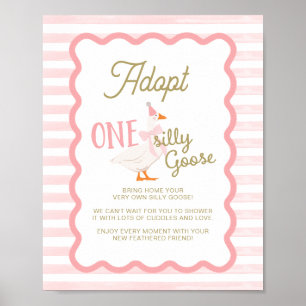 Affiche Un panneau d'adoption d'une oie idiote