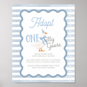 Affiche Un panneau d'adoption d'une oie idiote
