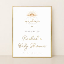 Un panneau de bienvenue pour une baby shower Littl