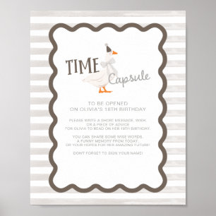 Affiche Un panneau de capsule temporelle pour le 1er anniv
