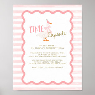 Affiche Un panneau de capsule temporelle pour le 1er anniv