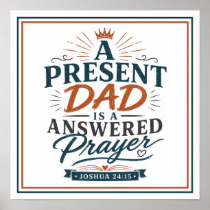 Affiche Un papa présent est une prière exaucée Citations c