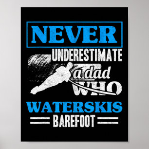 Affiche Un papa qui fait du ski nautique Refoot Water Skii