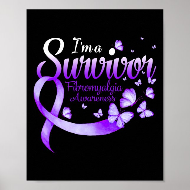 Affiche Un papillon de sensibilisation à la fibromyalgie 1 (Devant)