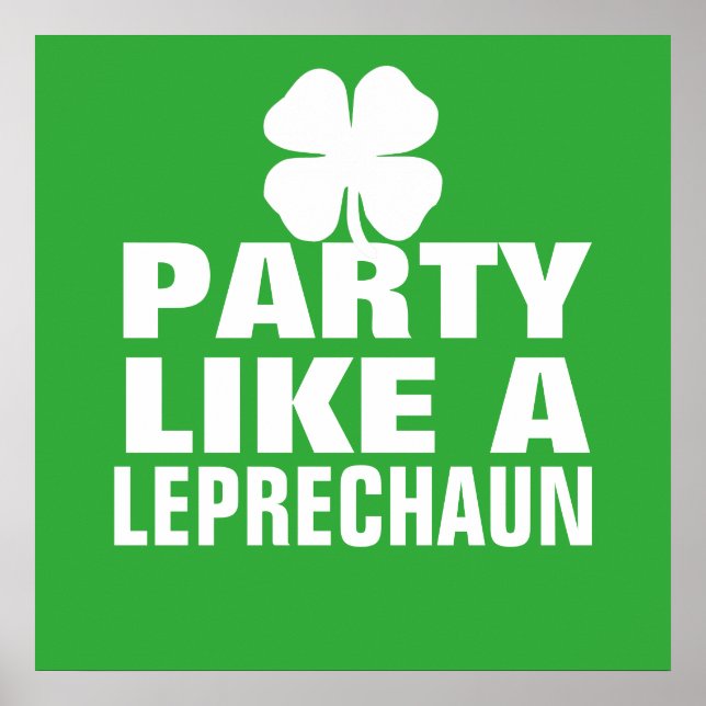 Affiche Un parti comme un Leprechaun (Devant)