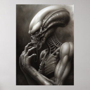 Affiche Un Paysage Alien Surréaliste