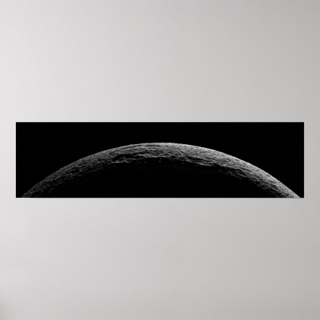 Affiche Un paysage irréel de la lune de Saturne (Devant)