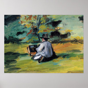 Affiche Un peintre au travail - Paul Cezanne - c1874
