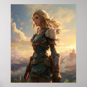 Affiche Un personnage fille de jeu