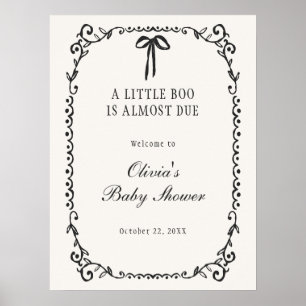 Affiche Un Petit Baby shower Boo Halloween
