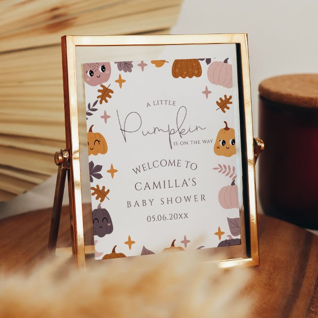 Affiche Un Petit Baby shower Citrouille (Créateur téléchargé)