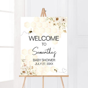 Affiche Un Petit Baby shower D'Abeille De Miel