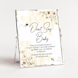 Affiche Un petit Baby shower d'abeilles au miel ne dites p