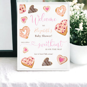 Affiche Un petit baby shower de donuts valentin